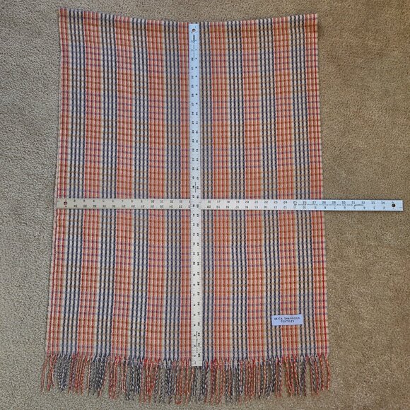 NWOT Colorful Textured Fringe Scarf Erika Shamrock Textiles - Picture 6 of 7